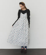 【再入荷】【J1U by LA BELLE ETUDE】シアーフラワージャガードボリュームキャミワンピース
