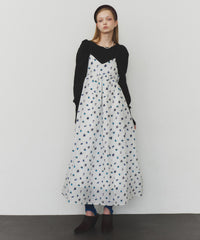 【再入荷】【J1U by LA BELLE ETUDE】シアーフラワージャガードボリュームキャミワンピース