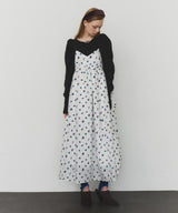【再入荷】【J1U by LA BELLE ETUDE】シアーフラワージャガードボリュームキャミワンピース