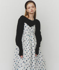 【再入荷】【J1U by LA BELLE ETUDE】シアーフラワージャガードボリュームキャミワンピース