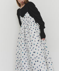 【再入荷】【J1U by LA BELLE ETUDE】シアーフラワージャガードボリュームキャミワンピース