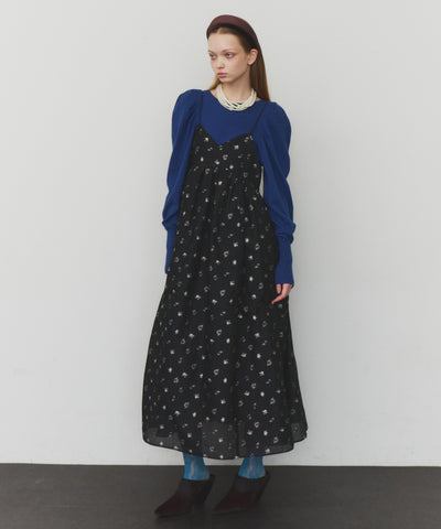 【再入荷】【J1U by LA BELLE ETUDE】シアーフラワージャガードボリュームキャミワンピース