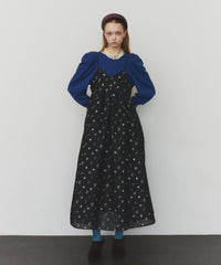【再入荷】【J1U by LA BELLE ETUDE】シアーフラワージャガードボリュームキャミワンピース