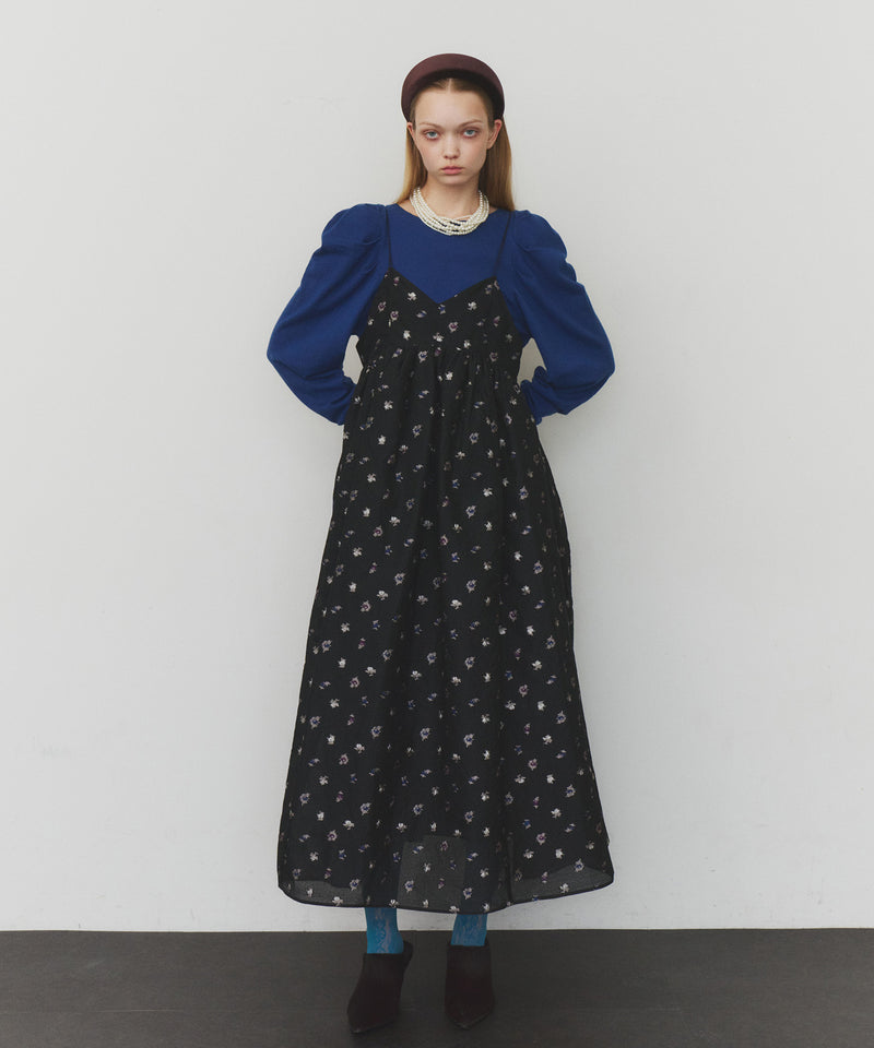 タグ付新品☆シアーキャミワンピ☆J1U by LA BELLE ETUDE 再入荷】【J1U by LA BELLE ETUDE】シアーフラワージャガード