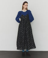 【再入荷】【J1U by LA BELLE ETUDE】シアーフラワージャガードボリュームキャミワンピース