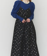 【再入荷】【J1U by LA BELLE ETUDE】シアーフラワージャガードボリュームキャミワンピース