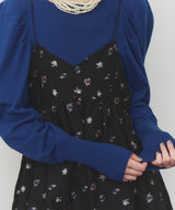 【再入荷】【J1U by LA BELLE ETUDE】シアーフラワージャガードボリュームキャミワンピース
