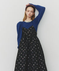 【再入荷】【J1U by LA BELLE ETUDE】シアーフラワージャガードボリュームキャミワンピース
