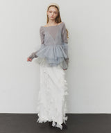 【J1U by LA BELLE ETUDE】many ribbon denim skirt