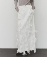 【J1U by LA BELLE ETUDE】many ribbon denim skirt