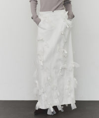 【J1U by LA BELLE ETUDE】many ribbon denim skirt