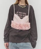 【J1U by LA BELLE ETUDE】IF YOU LIKE Long Tee