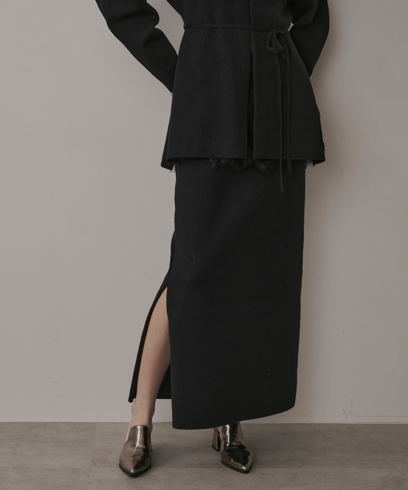 ラベルエチュード♥スリットスウェットIラインスカート:新品未使用 再