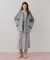 【予約】【J1U by LA BELLE ETUDE】ノーカラームートンライクボンディングコート