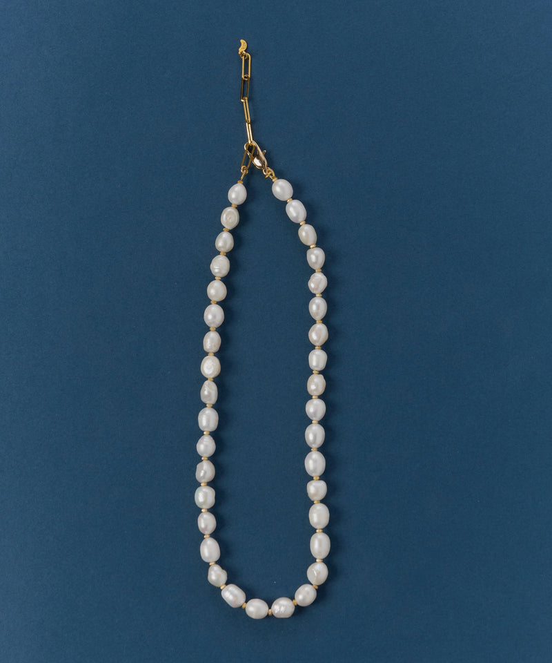 【予約】【loni】Metal Mix Pearl Necklace