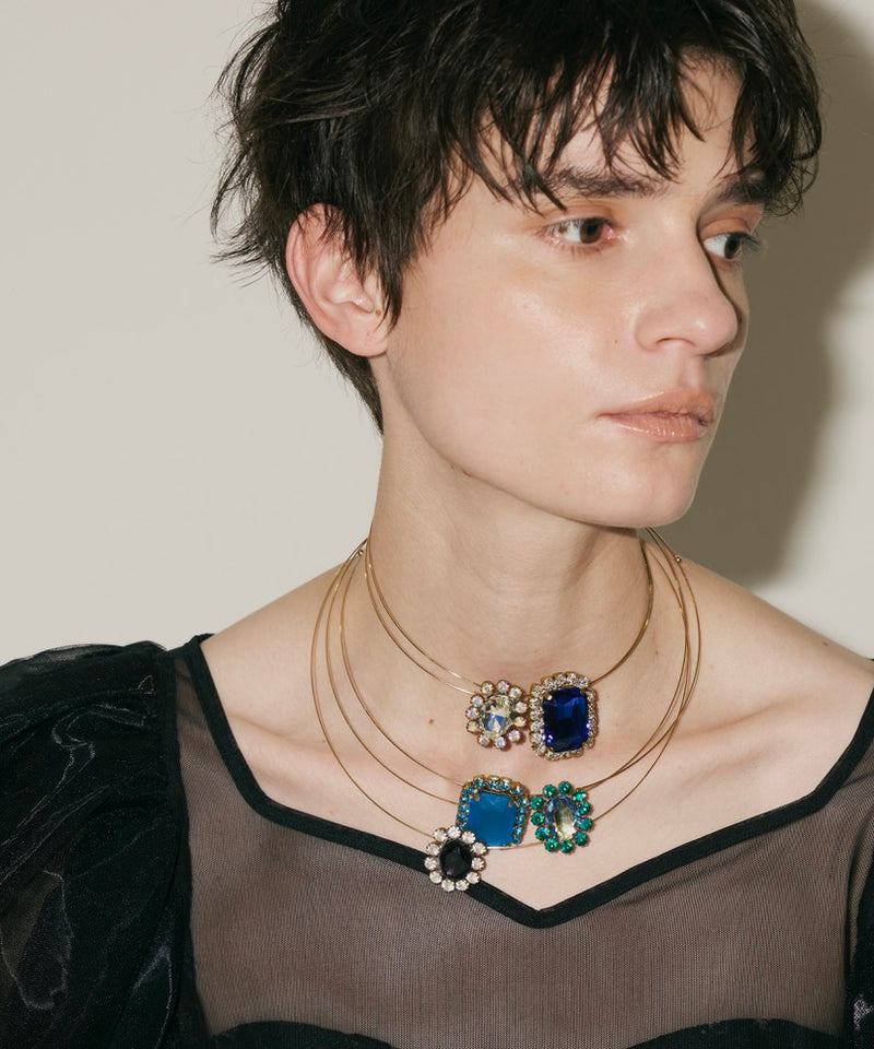 【予約】big bijou stone choker