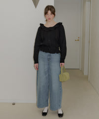 【GIUNON】pintuck frill collar blouse / ピンタックフリルカラーブラウス