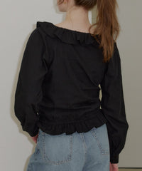 【GIUNON】pintuck frill collar blouse / ピンタックフリルカラーブラウス