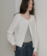 【GIUNON】pintuck frill collar blouse / ピンタックフリルカラーブラウス