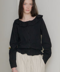 【GIUNON】pintuck frill collar blouse / ピンタックフリルカラーブラウス