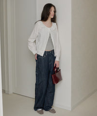 【GIUNON】pintuck frill collar blouse / ピンタックフリルカラーブラウス