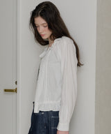 【GIUNON】pintuck frill collar blouse / ピンタックフリルカラーブラウス
