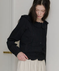 【GIUNON】pintuck frill collar blouse / ピンタックフリルカラーブラウス