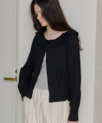 【GIUNON】pintuck frill collar blouse / ピンタックフリルカラーブラウス