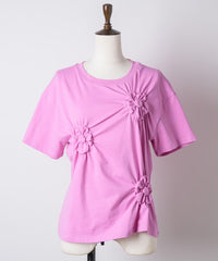 【yae】Flower Crinkle T shirt / フラワークリンクルTシャツ