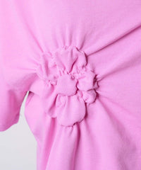 【yae】Flower Crinkle T shirt / フラワークリンクルTシャツ