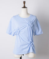 【yae】Flower Crinkle T shirt / フラワークリンクルTシャツ