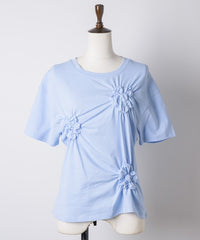 【yae】Flower Crinkle T shirt / フラワークリンクルTシャツ