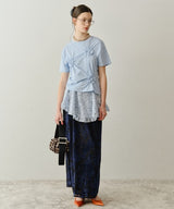 【yae】Flower Crinkle T shirt / フラワークリンクルTシャツ