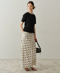 【yae】Flower Crinkle T shirt / フラワークリンクルTシャツ