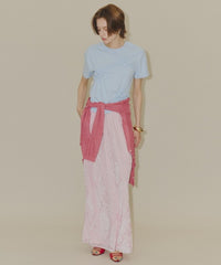 【yae】Flower Crinkle T shirt / フラワークリンクルTシャツ