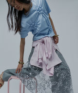 【yae】Flower Crinkle T shirt / フラワークリンクルTシャツ