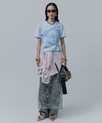 【yae】Flower Crinkle T shirt / フラワークリンクルTシャツ