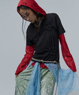 【yae】Flower Crinkle T shirt / フラワークリンクルTシャツ