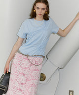 【yae】Flower Crinkle T shirt / フラワークリンクルTシャツ