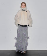 【J1U by LA BELLE ETUDE】many ribbon denim skirt