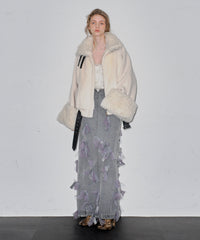 【J1U by LA BELLE ETUDE】many ribbon denim skirt