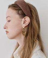 Vintage調オリジナルハートモチーフイヤリング