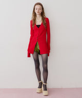 バックスリットリブカーディガン