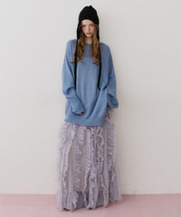 アシンメトリースリットニット