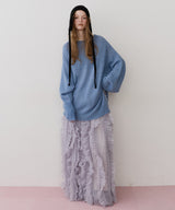 アシンメトリースリットニット