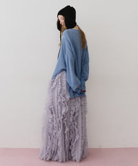 アシンメトリースリットニット