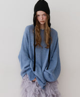 アシンメトリースリットニット