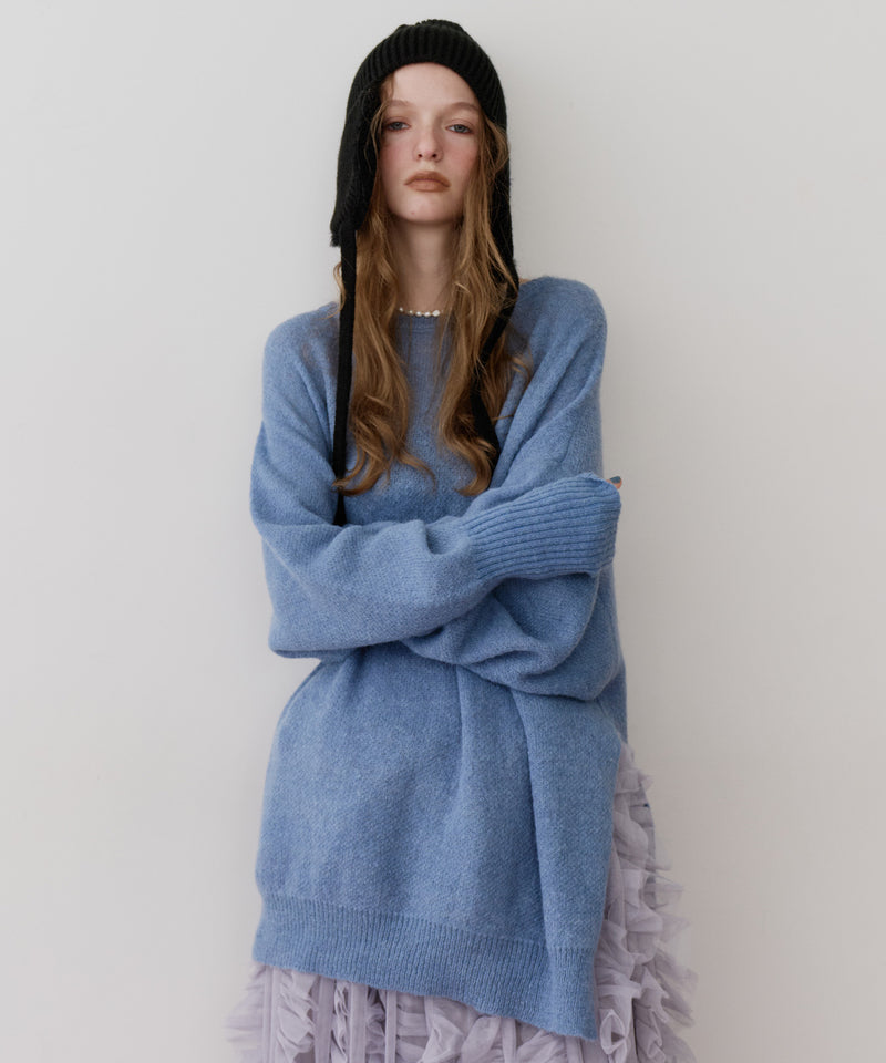 アシンメトリースリットニット