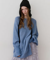 アシンメトリースリットニット