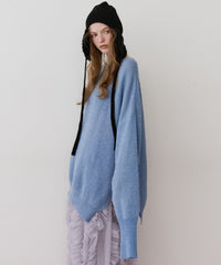 アシンメトリースリットニット